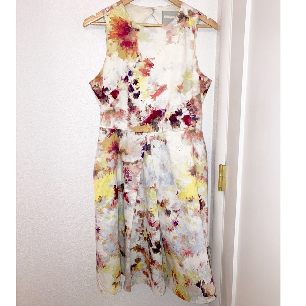 ANTHROPOLOGIE x HUNTER BELL pixelated Floral dress SZ: 10